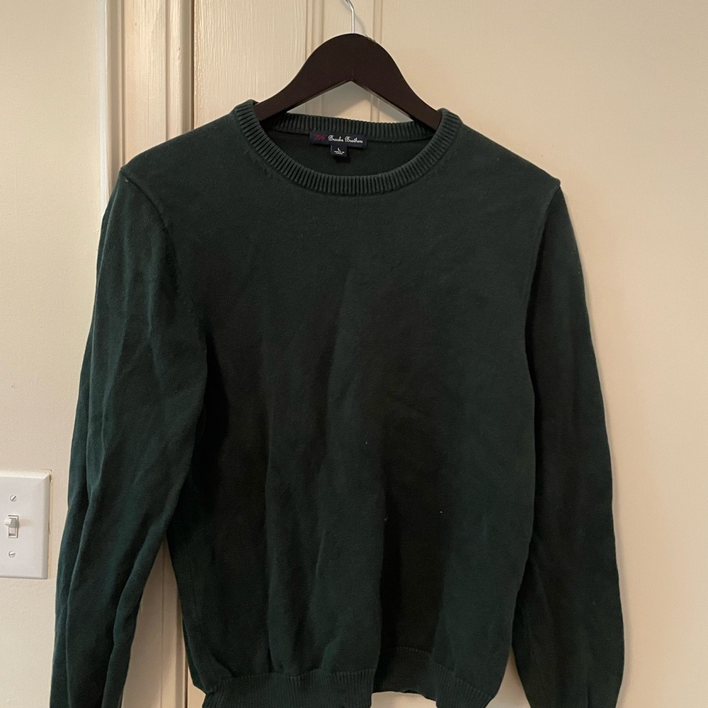 Brooks Brothers Green Crewneck Sweater